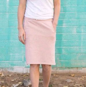 Pink sparkle skirt with tie waistband